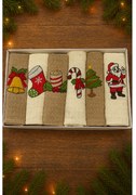 INTERMEDIC SK Vianočné bavlnené kuchynské utierky – set 6 ks (40×60 cm)