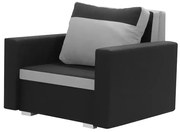 Kreslo ASTRA3 s funkciou spania Čierna/strieborná