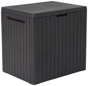 Keter Záhradný box úložný City, plast, antracit, 57,8 × 44 × 55 cm