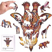 Drevené puzzle A4, žirafa | KX5370