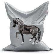 Sedací vak Classic kôň - detský, sivá