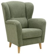 FINES zelené kreslo ušiak Aladin