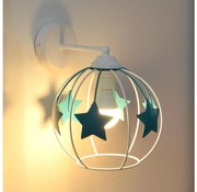 Detská nástenná lampa STARS 1xE27/15W/230V tyrkysová/biela