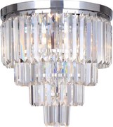 Zuma Line FC17106/4+1-CHR-Krištáľové stropné svietidlo AMEDEO 5xE14/40W/230V chr.