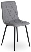 Jedálenská stolička DORA sivá látka/čierna