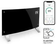 Klarstein Bornholm Curved Smart, konvektor, 2000 W, ovládanie cez aplikáciu, čierny