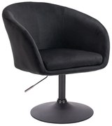 LuxuryForm DESIGN Stolička VENICE VELUR na čiernom tanieri - čierna