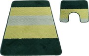 DY Kúpeľňová sada koberčekov s výrezom Montana 03N - zelená