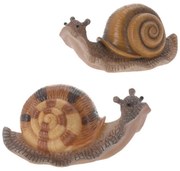 Záhradná figúrka z polistone Snails, sada 2ks, 10 cm, viacfarebná