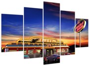 Obraz - Večerný bar (150x105 cm)