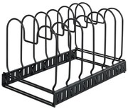 WENKO 53149100 - Držiak na pokrievky a panvice 18x18 cm čierny