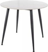 Okrúhly jedálenský stôl Rion 90 cm biely/čierny