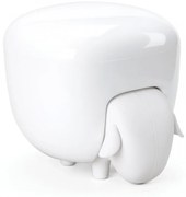 Ovečka so zásuvkou a dózou Qualy Sheepshape Container, biela ovečka / biela dóza