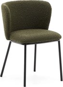 Zelené čalúnené jedálenské kreslo Ciselia – Kave Home