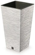 Kvetináč FURU SQUARE ECO WOOD s vložkou 39,5 cm,biela ECO, L
