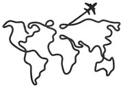 Dizajnová drevená mapa sveta na stenu | SENTOP PR0496