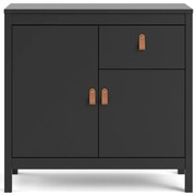 Čierna nízka komoda 82x80 cm Madrid – Tvilum