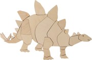 Drevená nástenná dekorácia Origami Stegosaurus – dinosaurus do detskej izby S