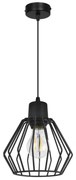 Závesné svietidlo Nuvola 2, 1x čierne drôtené tienidlo