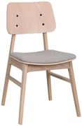 Svetlohnedá jedálenská stolička so svetlosivým sedákom Rowico Nagano