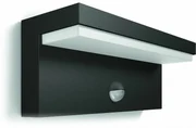 Philips Bustan UltraEfficient vonkajšie nástenné​ svietidlo so senzorom LED 3,8 W 4000K, antracit