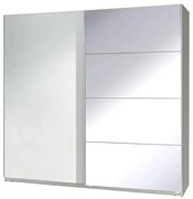Skriňa Twister 3 biela/zrkadlo 225 cm