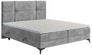 Manželská posteľ Boxspring 200 cm Nivela (betón) (s matracom a úl. priestorom). Vlastná spoľahlivá doprava až k Vám domov. 1054615