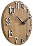 Dubové nástenné hodiny s veľkými číslicami | SENTOP MAS017-3041-hands/black-akcia20