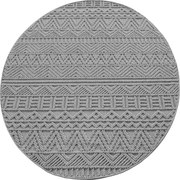 Ayyildiz, Kusový koberec Helix 2202 silver kruh, 120x120, šedá, chodba / predsieň