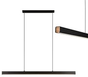 Toolight Toolight, LED závesné svietidlo 80cm, 15W, APP1447-CP, čierna matná, OSW-02391