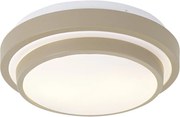 Moderné stropné svietidlo Taupe s bielou 34 cm 2-svetlové IP44 - Walden