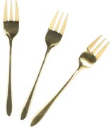 Súprava dezertných vidličiek STILO zlatá 3 ks ALL 821542