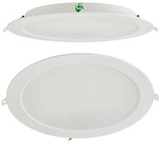 BERGE Okrúhly LED panel zapustený - biely - 24W - PC - neutrálna biela