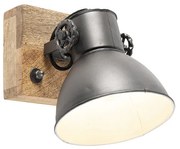 Priemyselný reflektor tmavosivý s mangovým drevom 18 cm - Mangoes