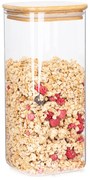 4Home Sklenená dóza na potraviny s viečkom Bamboo, 1500 ml, 1500 ml