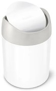 Simplehuman Mini bin odpadkový kôš voľne stojací 1,5 l biela oceľ mat SHCW2079