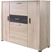 Vitrína s barom 3  Sonoma/Grafit