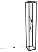 Inteligentná stojaca lampa čierna 3-svetlá vrátane Wifi G95 - Big Cage