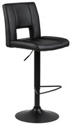 Čierna barová stolička s nastavitelnou výškou Actona Sylvia