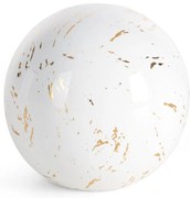 DEKORAČNÁ GUĽA ARIELA 10X10 CM BIELA