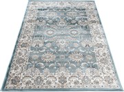 Moderný modrý koberec Dubai CHU – obdĺžnikový dizajn Rozmer: 80x150 cm