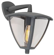 Klasická vonkajšia lampa na stenu tmavosivá IP44 - Platar