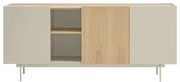 Nízka komoda v dekore duba v béžovo-prírodnej farbe 180x78 cm Otto – Teulat