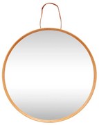 Nástenné zrkadlo s bambusovým rámom ø 60 cm Mood – Hübsch