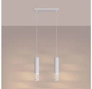 Sollux SL.1692 - Luster na lanku LIRO 2xGU10/10W/230V biela