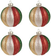 Farebná sklenená ozdoba (sada 4ks) - Ø 8 cm