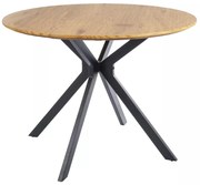 Okrúhly stôl Aster 100 cm dub prírodný/čierny