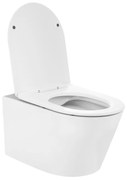 Gamma Mut-301, závesná WC misa Tornado/Rimless 520x365x360 mm + SLIM toaletné sedadlo, biela lesklá, GMA-MUT-301