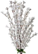 Dekorácia umelá vetvička s bielymi kvetmi - 40*10*100 cm