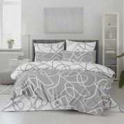 Obliečky bavlnené Merlot sivé 200x140cm+90x70cm TiaHome